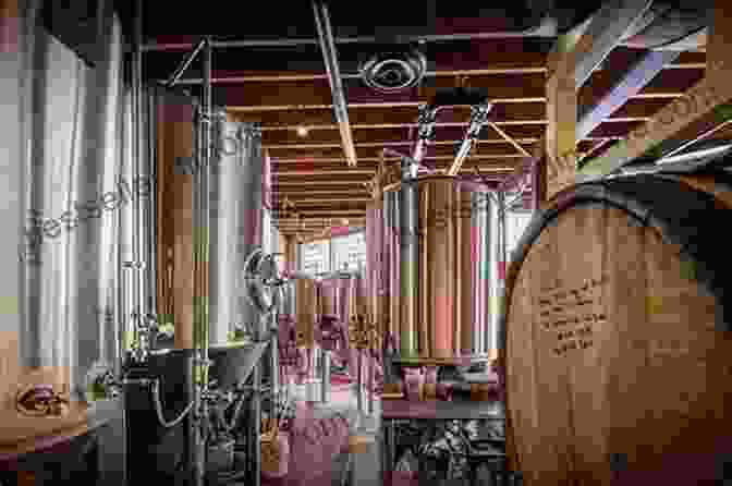 A Bustling Brewery Interior, With Gleaming Copper Tanks And Aromatic Hops. Brewers In Protective Gear Tend To The Brewing Process. Anchorage Fairbanks And Everything In Between (Beer On The Last Frontier: The Craft Breweries Of Alaska 2)