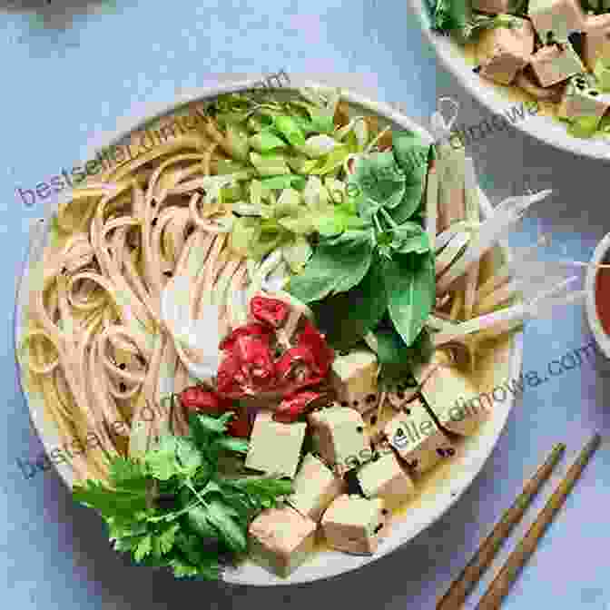 A Steaming Bowl Of Pho, A Traditional Vietnamese Noodle Soup, Topped With Fresh Vegetables And Tofu. Vegetarian Vietnam Travel Report Teresa Bergen