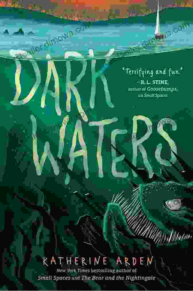 The Last Dogs: Dark Waters Book Cover Featuring A Group Of Dogs Swimming In Dark, Mysterious Waters. The Last Dogs: Dark Waters